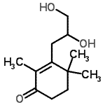 CAS 登录号：825614-92-4， 3-(2,3-二羟基丙基)-2,4,4-三甲基-2-环己烯-1-酮
