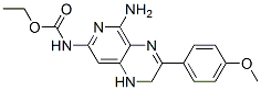 CAS 登录号：82586-00-3， (5-氨基-1,2-二氢-3-(4-甲氧基苯基)吡啶并[3,4-b]吡嗪-7-基)-氨基甲酸乙酯