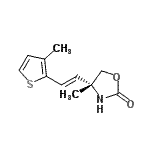 CAS#: 827344-12-7, (4R)-4-Methyl-4-[(E)-2-(3-methyl-2-thienyl)vinyl]-1,3-oxazolidin-2-one