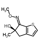CAS#: 827609-20-1, (5R,6E)-6-(Methoxyimino)-5-methyl-5,6-dihydro-4H-cyclopenta[b]thiophene-5-ol