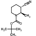CAS#: 828300-54-5, 2-Methyl-2-propanyl (2R,3S)-3-cyano-2-methyl-1-piperidinecarboxylate