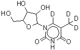 CAS#: 82845-85-0, 5-(<sup>2</sup>H<sub>3</sub>)Methyl-1-pentofuranosyl-2,4(1H,3H)-(6-<sup>2</sup>H)pyrimidinedione