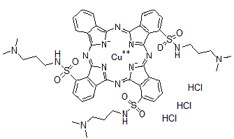 CAS#: 82864-58-2, [N,N',N''-Tris[3-(Dimethylamino)Propyl]-29H,31H-Phthalocyanine-C,C,C-Trisulfonamidato]-Copper Trihydrochloride