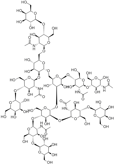 CAS#: 82867-74-1, Mannotriose-Di-(N-Acetyl-D-Glucosamine), Tetrakis(Galactosyl-N-Acetyl-D-Glucosaminyl)