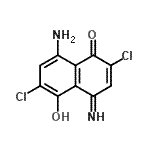 CAS 登录号：828934-33-4， 8-氨基-2,6-二氯-5-羟基-4-亚氨基-1(4H)-萘酮