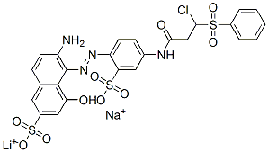 CAS#: 83006-76-2, Lithium Sodium 6-Amino-5-[[4-[[3-Chloro-1-Oxo-3-(Phenylsulphonyl)Propyl]Amino]-2-Sulphonatophenyl]Azo]-4-Hydroxynaphthalene-2-Sulphonate