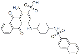 CAS#: 83027-33-2, 1-Amino-9,10-Dihydro-4-[[4-[(2-Naphthylsulphonyl)Amino]Cyclohexyl]Amino]-9,10-Dioxoanthracene-2-Sulphonic Acid
