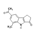 CAS#: 830347-26-7, 7-Acetyl-5-methyl-1,4-dihydrocyclopenta[b]indol-3(2H)-one