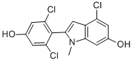 CAS#: 83364-02-7, 4-Chloro-2-(3,5-Dichloro-4-Hydroxyphenyl)-1-Methylindol-6-Ol