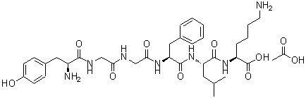 CAS#: 83404-43-7, L-Tyrosylglycylglycyl-L-phenylalanyl-L-leucyl-L-lysine acetate (1:1)