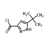 CAS 登录号：83405-72-5， 5-(2-甲基-2-丙基)-1H-吡唑-3-甲酰氯