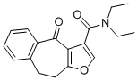 CAS#: 83494-75-1, 9,10-Dihydro-N,N-Diethyl-4-Oxo-4H-Benzo(4,5)Cyclohepta[1,2-b]Furan-3-Carboxamide