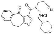 CAS 登录号：83494-79-5， 9,10-二氢-N-(2-氰基乙基)-N-(2-(4-吗啉基)乙基)-4-氧代-4H-苯并(4,5)环庚并[1,2-b]呋喃-3-甲酰胺单盐酸盐
