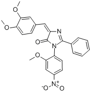 CAS#: 83495-07-2, 3,5-Dihydro-5-((3,4-Dimethoxyphenyl)Methylene)-3-(2 -Methoxy-4-Nitrophenyl)-2-Phenyl-4H-Imidazol-4-One
