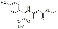 CAS 登录号：83515-98-4， (R)-[(3-乙氧基-1-甲基-3-氧代丙-1-烯基)氨基](4-羟基苯基)乙酸钠