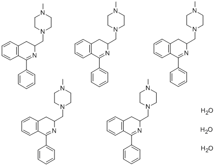 CAS#: 83658-10-0, 3-((4-Methyl-1-Piperazinyl)Methyl)-1-Phenylisoquinoline Hydrate (5:3)