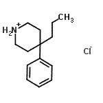 CAS 登录号：83763-28-4， 4-苯基-4-丙基哌啶鎓氯化物