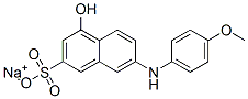 CAS 登录号：83763-36-4， 4-羟基-7-[(4-甲氧基苯基)氨基]萘-2-磺酸钠