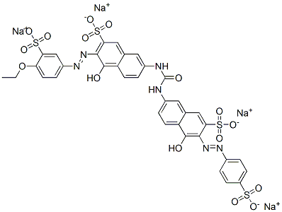 CAS#: 83763-83-1, Tetrasodium 3-[(4-Ethoxy-3-Sulphonatophenyl)Azo]-4-Hydroxy-7-[[[[5-Hydroxy-7-Sulphonato-6-[(4-Sulphonatophenyl)Azo]-2-Naphthyl]Amino]Carbonyl]Amino]Naphthalene-2-Sulphonate