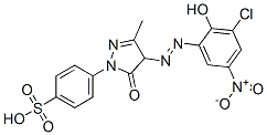 CAS#: 83784-13-8, 4-[4-[(3-Chloro-2-Hydroxy-5-Nitrophenyl)Azo]-4,5-Dihydro-3-Methyl-5-Oxo-1H-Pyrazol-1-Yl]Benzenesulphonic Acid