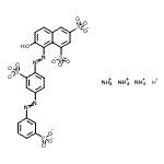 CAS 登录号：83817-41-8， 7-羟基-8-[2-[4-[2-(3-膦酸基苯基)偶氮]-2-磺酸苯基]偶氮]-1,3-萘二磺酸酯铵氢盐(1:3:1)