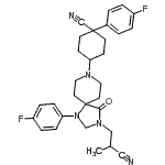 CAS#: 83898-66-2, 4-[3-(2-Cyanopropyl)-1-(4-fluorophenyl)-4-oxo-1,3,8-triazaspiro[4.5]dec-8-yl]-1-(4-fluorophenyl)cyclohexanecarbonitrile