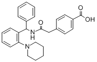 CAS#: 83901-40-0, 4-((N-(alpha-Phenyl-2-piperidinobenzyl)carbamoyl)methyl)benzoic acid