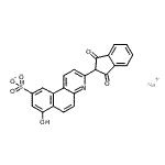 CAS 登录号：83929-59-3， 钠3-(1,3-二氧代-2,3-二氢-1H-茚-2-基)-7-羟基苯并[f]喹啉-9-磺酸酯