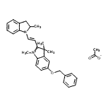 CAS#: 83949-85-3, 5-(Benzyloxy)-1,3,3-trimethyl-2-[(E)-2-(2-methyl-2,3-dihydro-1H-indol-1-yl)vinyl]-3H-indolium acetate