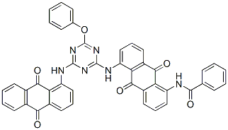 CAS#: 83949-92-2, N-[5-[[4-[(9,10-Dihydro-9,10-Dioxo-1-Anthryl)Amino]-6-Phenoxy-1,3,5-Triazin-2-Yl]Amino]-9,10-Dihydro-9,10-Dioxo-1-Anthryl]Benzamide