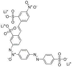 CAS#: 83968-54-1, 2-[2-(4-Nitro-2-Sulfophenyl)Ethenyl]-5-[2-Oxido-2-[4-[2-(4-Sulfophenyl)Diazenyl]Phenyl]Diazenyl]-Benzenesulfonic Acid Lithium Salt (1:3)