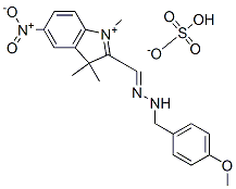 CAS#: 83969-01-1, 2-[[(4-Methoxyphenyl)Methylhydrazono]Methyl]-1,3,3-Trimethyl-5-Nitro-3H-Indolium Hydrogen Sulphate