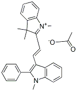 CAS#: 83969-08-8, 1,3,3-Trimethyl-2-[2-(1-Methyl-2-Phenyl-1H-Indol-3-Yl)Vinyl]-3H-Indolium Acetate