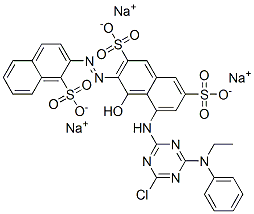 CAS 登录号：84045-65-8， 5-[[4-氯-6-(乙基苯基氨基)-1,3,5-三嗪-2-基]氨基]-4-羟基-3-[(1-磺酸基-2-萘基)偶氮]萘-2,7-二磺酸三钠