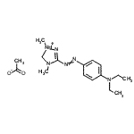 CAS#: 84051-82-1, 3-{[4-(Diethylamino)phenyl]diazenyl}-1,4-dimethyl-4,5-dihydro-1H-1,2,4-triazol-1-ium acetate