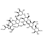 CAS#: 84061-53-0, (2S,4S,5R,6R)-5-acetamido-2-[(2R,3R,4S,5S,6R)-2-[(2S,3R,4R,5S,6R)-3-acetamido-2-[(2R,3S,4S,5R,6S)-3,5-dihydroxy-2-(hydroxymethyl)-6-[(2R,3S,4R,5R)-4,5,6-trihydroxy-2-(hydroxymethyl)tetrahydropyran-3-yl]oxy-tetrahydropyran-4-yl]oxy-6-(hydroxymethyl)-5-[(2S,3S,4R,5S,6S)-3,4,5-trihydroxy-6-methyl-tetrahydropyran-2-yl]oxy-tetrahydropyran-4-yl]oxy-3,5-dihydroxy-6-(hydroxymethyl)tetrahydropyran-4-yl]oxy-4-hydroxy-6-[(1R,2R)-1,2,3-trihydroxypropyl]tetrahydropyran-2-carboxylic acid
