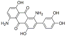 CAS 登录号：84100-90-3， 1,5-二氨基-2-(3,4-二羟基苯基)-4,8-二羟基-9,10-蒽二酮
