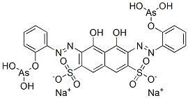 CAS 登录号：84215-47-4， 3,6-二[[2-[(二羟基胂基)氧基]苯基]偶氮]-4,5-二羟基萘-2,7-二磺酸二钠