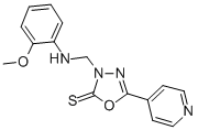 CAS#: 84249-75-2, 3-(((2-Methoxyphenyl)Amino)Methyl)-5-(4 -Pyridinyl)-1,3,4-Oxadiazole-2(3H)-Thione