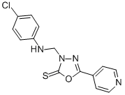 CAS#: 84249-81-0, 3-(((4-Chlorophenyl)Amino)Methyl)-5-(4- Pyridinyl)-1,3,4-Oxadiazole-2(3H)-Thione