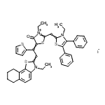 CAS#: 84254-90-0, 3-Ethyl-2-[(3-Ethyl-4,5-Diphenylthiazol-2(3H)-Ylidene)Methyl]-5-[2-(3-Ethyl-6,7,8,9-Tetrahydronaphtho[2,1-d]Thiazol-2(3H)-Ylidene)-1-(2-Thienyl)Ethylidene]-4,5-Dihydro-4-Oxothiazolium Iodide