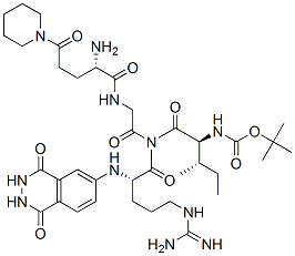 CAS#: 84272-64-0, N-((1,1-Dimethylethoxy)Carbonyl)-L-Isoleucyl-5-Oxo-5-( 1-Piperidinyl)-L-Norvalylglycyl-N-(1,2,3,4-Tetrahydro-1,4-Dioxo-6-Phthalazinyl)-L-Argininamide