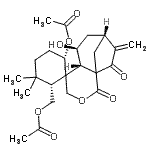 CAS#: 84304-92-7, [(2R,6S,6'S,7'S,9'R)-6-Acetoxy-7'-hydroxy-3,3-dimethyl-10'-methylene-2',11'-dioxo-3'-oxaspiro[cyclohexane-1,5'-tricyclo[7.2.1.0<sup>1,6</sup>]dodecan]-2-yl]methyl acetate