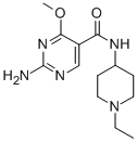 CAS 登录号：84332-23-0， 2-氨基-N-(1-乙基-4-哌啶基)-4-甲氧基-5-嘧啶甲酰胺