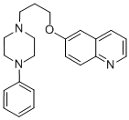 CAS 登录号：84344-69-4， 6-(3-(4-苯基-1-哌嗪基)丙氧基)喹啉