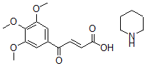 CAS 登录号：84386-16-3， (E)-4-氧代-4-(3,4,5-三甲氧基苯基)-2-丁烯酸与哌啶的化合物 (1:1)