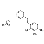 CAS 登录号：84434-43-5， 2-甲基-4-(苯基偶氮)-1,3-苯二胺乙酸酯(1:1)