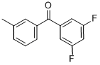 CAS 登录号：844885-06-9， 3,5-二氟-3'-甲基二苯甲酮
