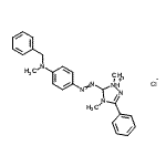 CAS 登录号：84522-21-4， 5-({4-[苄基(甲基)氨基]苯基}偶氮)-1,4-二甲基-3-苯基-4,5-二氢-1H-1,2,4-三唑-1-鎓氯化物