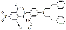 CAS 登录号：84560-14-5， N-[5-[二(3-苯基丙基)氨基]-2-[(2-氰基-4,6-二硝基苯基)偶氮]苯基]乙酰胺